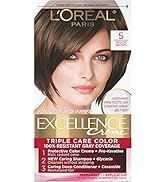 L'Oreal Paris Excellence Creme Permanent Triple Care Hair Color, 5 Medium Brown, Gray Coverage Fo...