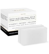 VALITIC Snail Mucin Kojic Acid Bar Soap Dark Spot Corrector – with Snail Secretion for Intense Hy...