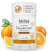 MONA Brands Aluminum Free All Natural Deodorant for Kids, Pre-teens, and teens. Baking soda free.