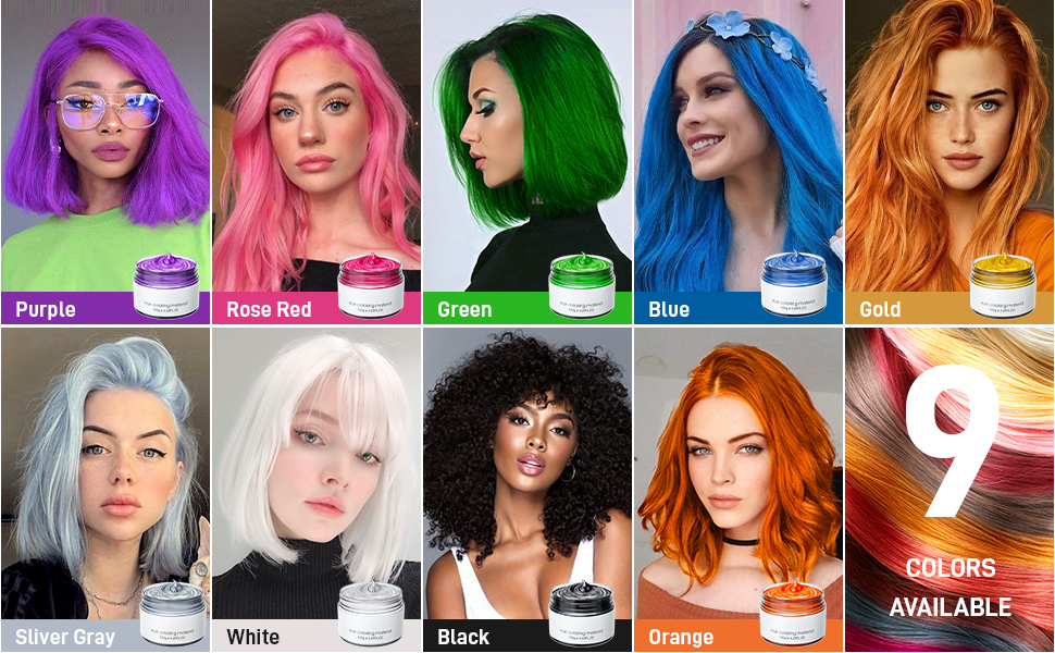6 Colors⁣ Hair Color Wax