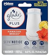 Glade PlugIn Plus Air Freshener Starter Kit, Scented Oil for Home and Bathroom, Hawaiian Breeze, ...