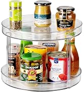 Amolliar 2 Tier 11 Inch Large Lazy Susan Rotating Turntable Organizer for Kitchen, Fridge, Cabine...