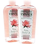 Instituto Español Rosa Body Oil, Smoothness for your Skin, 2-Pack, 8.5 FL Oz each, 2 Bottles