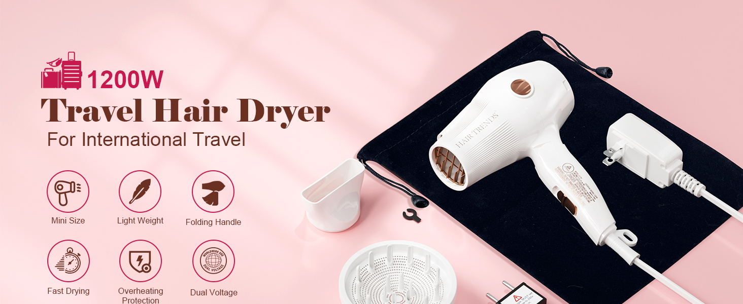 travel ⁤hair dryer for international use