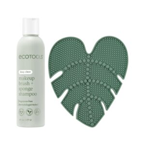 EcoTools 2 Piece Makeup Brush Cleanser Set Deep Cleaning Pad and Cruelty-Free Shampoo