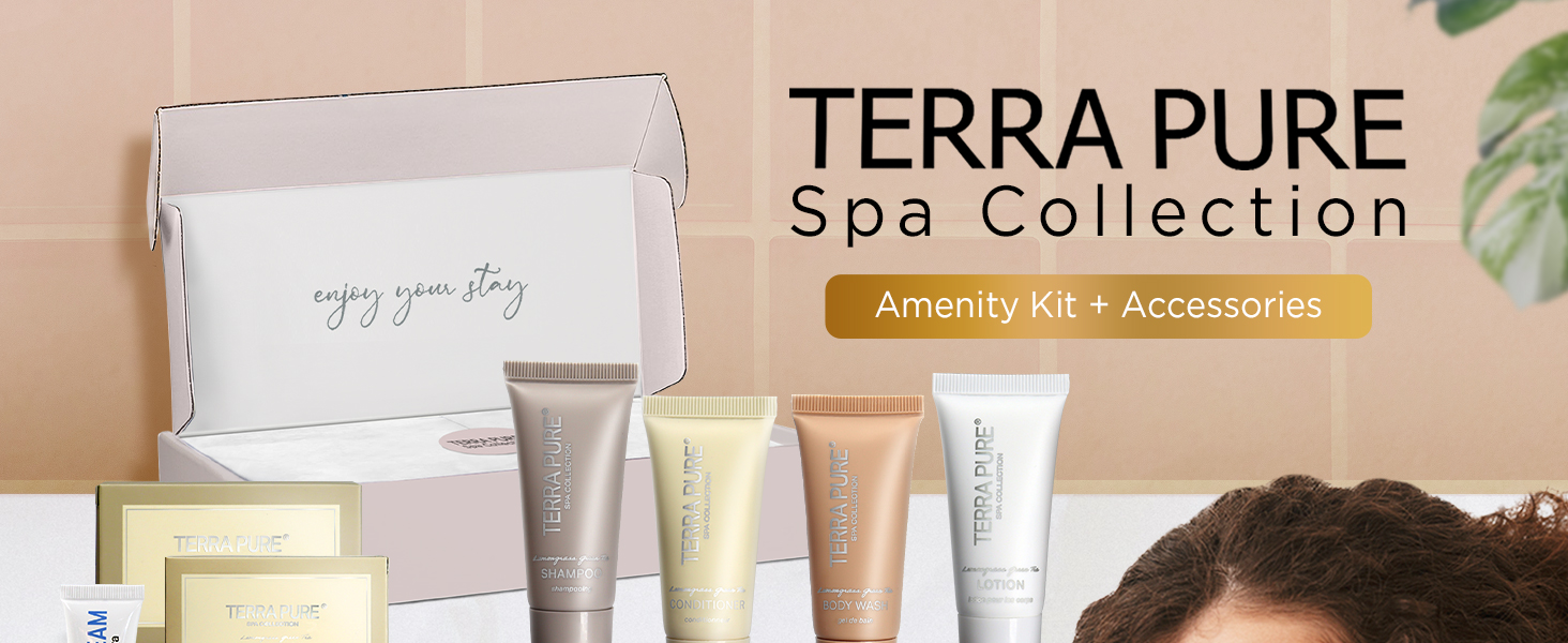 Terra Pure Spa Collection Amenity Kit Accessories Toiletries Set