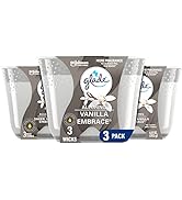 Glade Candle Sheer Vanilla Embrace, Fragrance Candle Infused with Essential Oils, Air Freshener C...