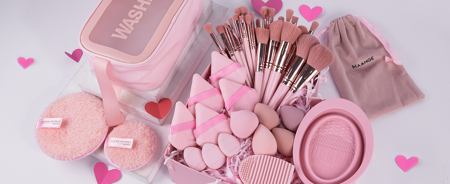 makeup brushes with bag