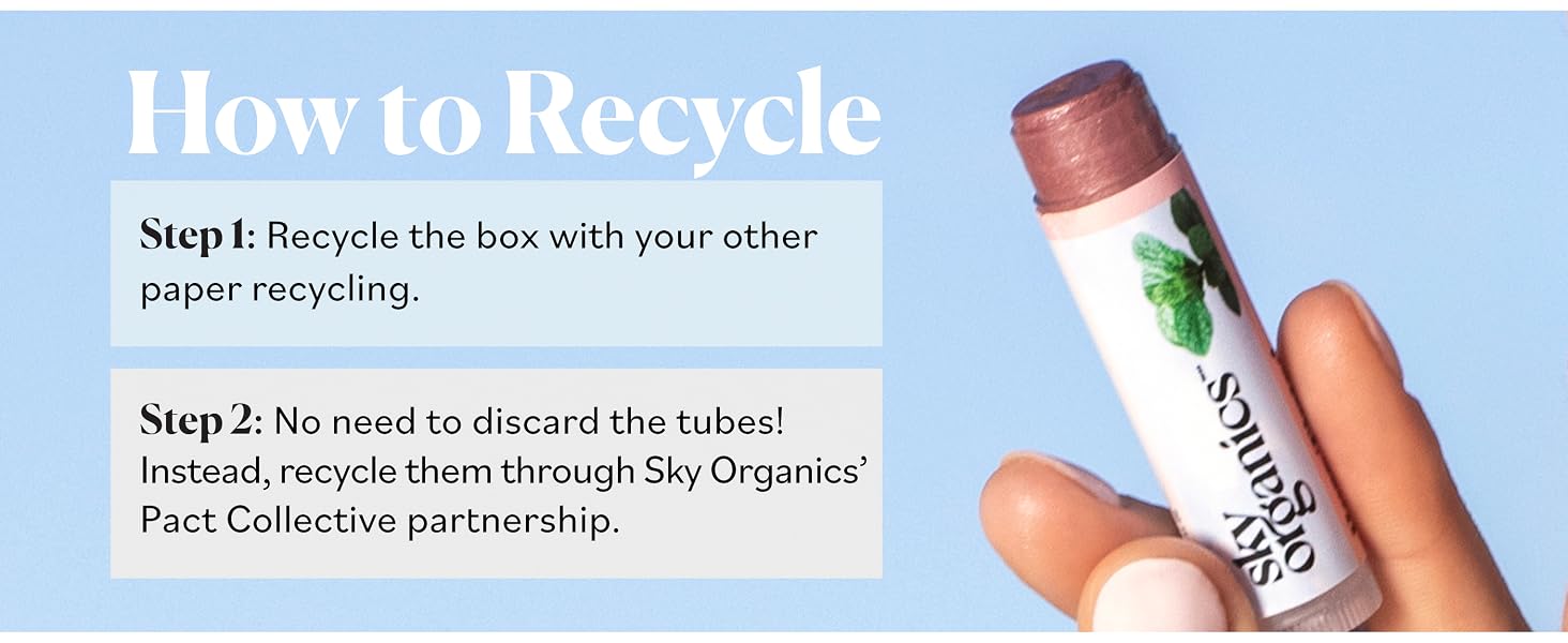How to Recycle Sky Organics Tinted Lip Balms are a perfectly giftable lip balm set
