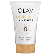Olay Invisible Sunscreen, SPF 35, 100% Invisible Facial Sunscreen and Makeup Primer - Fragrance-F...