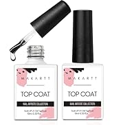 Makartt Gel Top Coat - No Wipe Top Coat Glossy Shine Finish Long Lasting 10ML Soak Off Nail Clear...