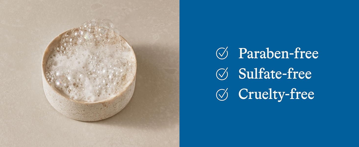 Free of parabens, sulfates, and cruelty