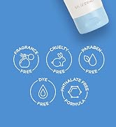 Bottom half of a bottle of sensitive skin cream