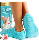 LOVE, LORI Moisturizing Socks - Foot Care Gel Silicone Aloe Spa Socks (Up to Size 8.5) Infused wi...