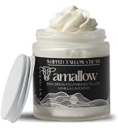 Amallow 100% Grass Fed Beef Tallow for Skin Care - Face + Body - Whipped Moisturizer - 100% Natur...