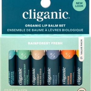 Hydrating Lip Balm Set for Women, 6 Pieces, Moisturizing Nourishing Formula, 0.15 oz Each