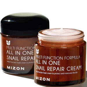MIZON All in One Snail Repair Cream 2.53 Fl Oz with 12 Natural Extracts