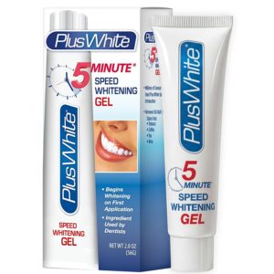 Plus White Speed Whitening Gel - 5 Min Results, Dentist Approved, 2 oz