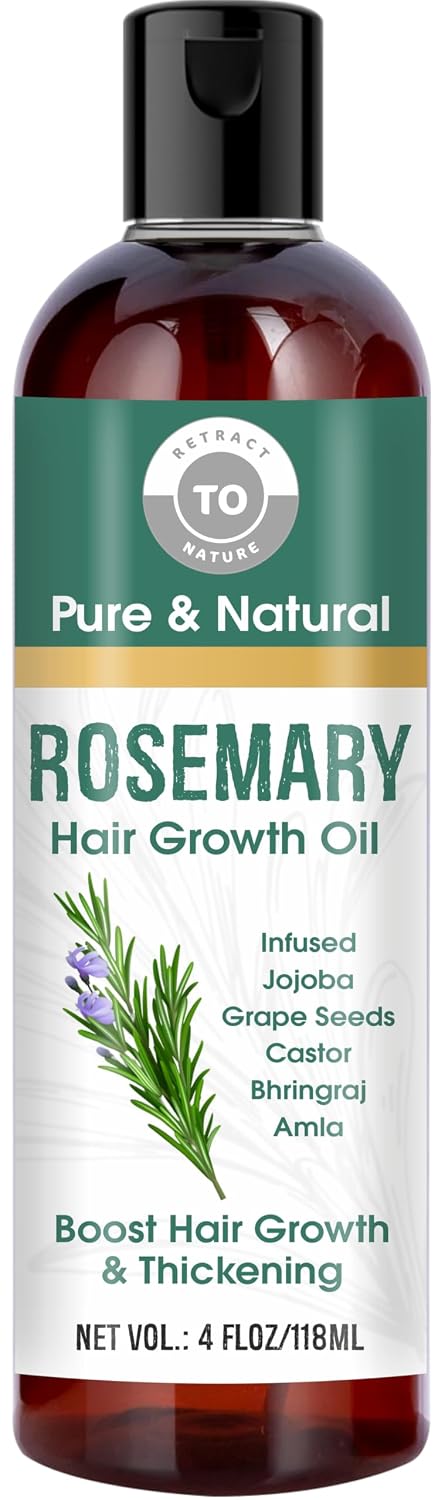 Rosemary Hair Growth Oil 4 fl oz for Hair Fall Control Nourishment Natural Formula