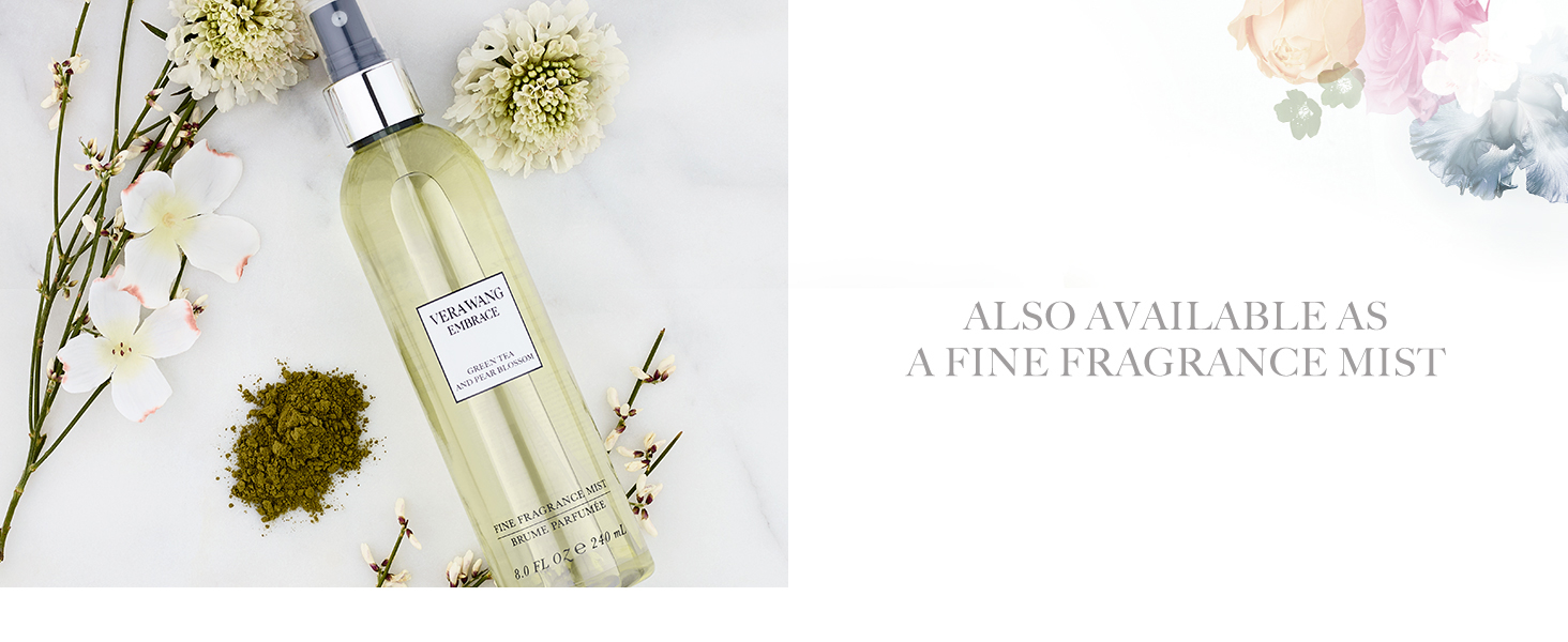 Green Tea & Pear Blossom is also available as a fine fragrance mist
