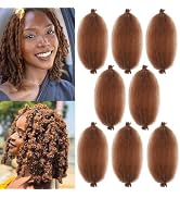 8 Packs Springy Afro Twist Hair Marley Twist Braiding Hair 8 Inch Kinky Twist Hair Short Marley H...