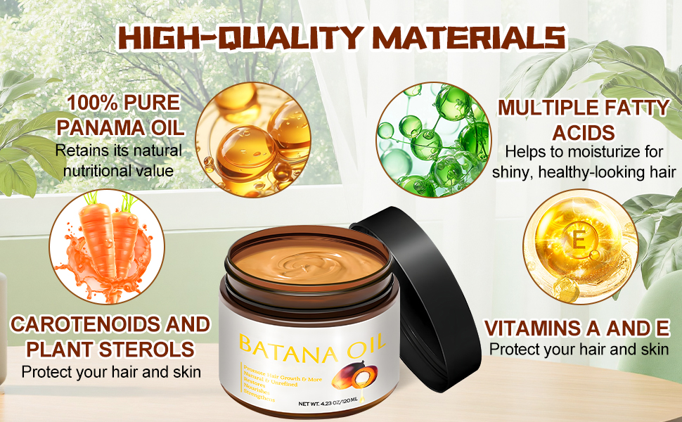 Raw Batana Oil for Hair Growth, 100% Natural Unrefined & Organic Hair Growth Oil