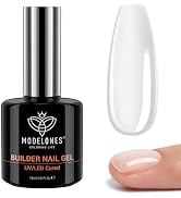 modelones Builder Nail Gel, 7-in-One Clear Builder for Nails, LED Lamp Cured Color Rubber Base Ge...