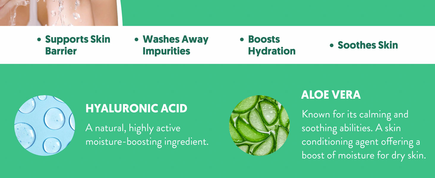 Lanocorp facial cleanser hyaluronic acid face wash aloe vera hydrating brightening gentle skincare