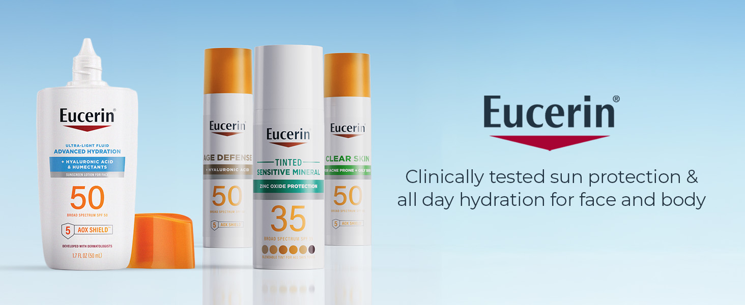 Eucerin Clinically tested sun protection & all day hydration for face and body