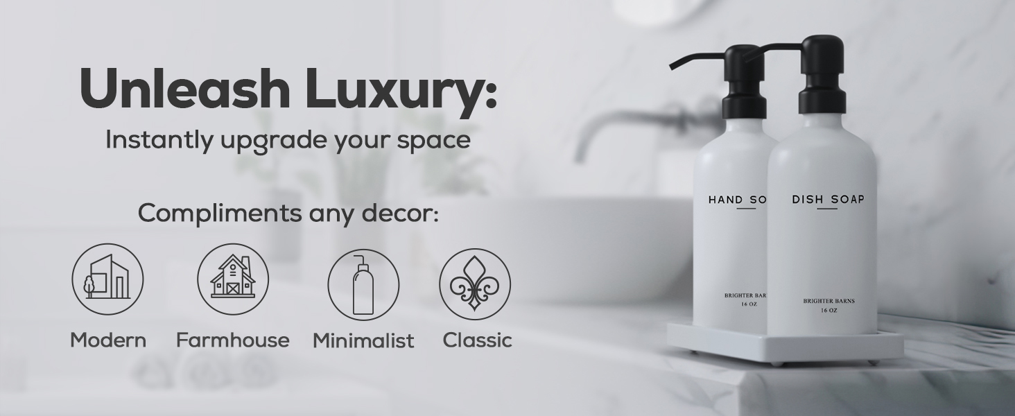 Modern Kitchen Bathroom Soap Dispensers - Unleash Luxury (White)