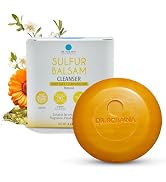 Dr. Robaina Sulfur Balsam Cleansing Bar – Face & Body Soap for Oily, Acne-Prone or Itchy Skin – G...