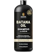 INFINA ESSENTIALS Batana Oil Shampoo with Biotin & Tea Tree Oil - Hair Growth & Thickening Shampo...