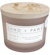 Sand + Paws Scented Candle - Ocean & Sea Salt - Additional Scents and Sizes –Luxurious Air Freshe...