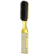 Vtrem Styling Comb for Men: Double Head Cleaning Brush Comb Golden Men's Oil Head Beard Styling B...