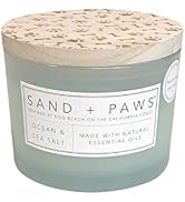 Sand + Paws Scented Candle - Ocean & Sea Salt - Additional Scents and Sizes –Luxurious Air Freshe...