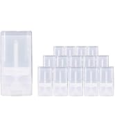 Healthcom 15ml Clear Empty Plastic Deodorant Containers 0.5 Oz New Empty Oval Lip Balm Tubes Oval...