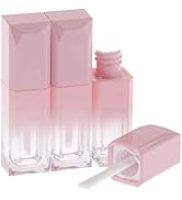 Healthcom 10Pcs 5ml Gradient Pink Empty Lip Gloss Tubes Plastic Mini Refillable Lip Balm Lipstick...