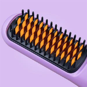 Cordless Hair Straightener Brush Mini Portable Straightening Brush for Travel Hot Comb Straightener