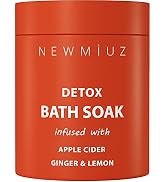 Natural Detox Bath Soak Salt - Apple Cider Ginger & Lemon Essential Oils Epsom Salt Cleanse & Hyd...