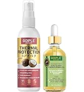 Coconut and Rosemary Hair Thermal Protector Spray with Nourishing Oil - Heat Protectant Organic F...