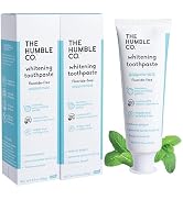 The Humble Co. Natural Whitening Toothpaste – Natural Peppermint Fluoride Free Toothpaste, Fresh ...