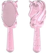 Glimmer Wish Unicorn Detangling Hair Brush for Kids - Anti Frizz and Anti Static - Soft and Long ...