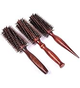 Healthcom 3 in 1 Premium Boar Bristle Brush Natural Boar Bristle Round Styling Hair Brush with Ny...