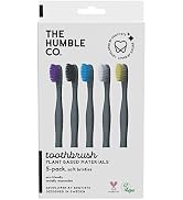 The Humble Co. Natural Toothbrush (5pk) – Sustainable, Vegan Toothbrushes with BPA F...