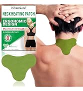 ishancare Neck Patches - 24 Count Warming Herbal Plaster Maximum Strength Heat Patches, 8 Hours D...