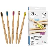 The Humble Co. Bamboo Toothbrushes (5pk) – Toothbrushes for Superior Oral Care, Dental Hygiene, a...