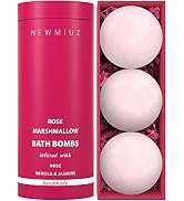 Rose Vanilla Bath Bomb Mega Foaming Bubbles - Infused with The Stress Relief Jasmine - Luxurious ...