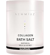 Anti Aging Collagen Bath Salt Soak Oatmeal Honey Powder Moisturize Soften Skin Magnesium Epsom Sa...