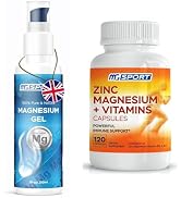 High Absorption Zinc and Magnesium Bundle for Muscle Recovery - Zinc Supplement and Transdermal M...