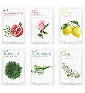 GUOYAOLIFU 6 Pack Variety Sheet Masks - Hydrating & Smoothing, Moisturizing & Nourishing for All ...